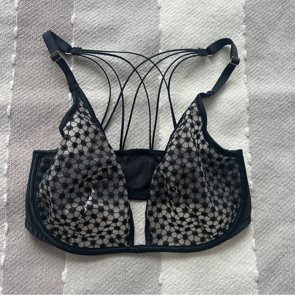 Victoria's Secret Black Lace Strappy Bralette